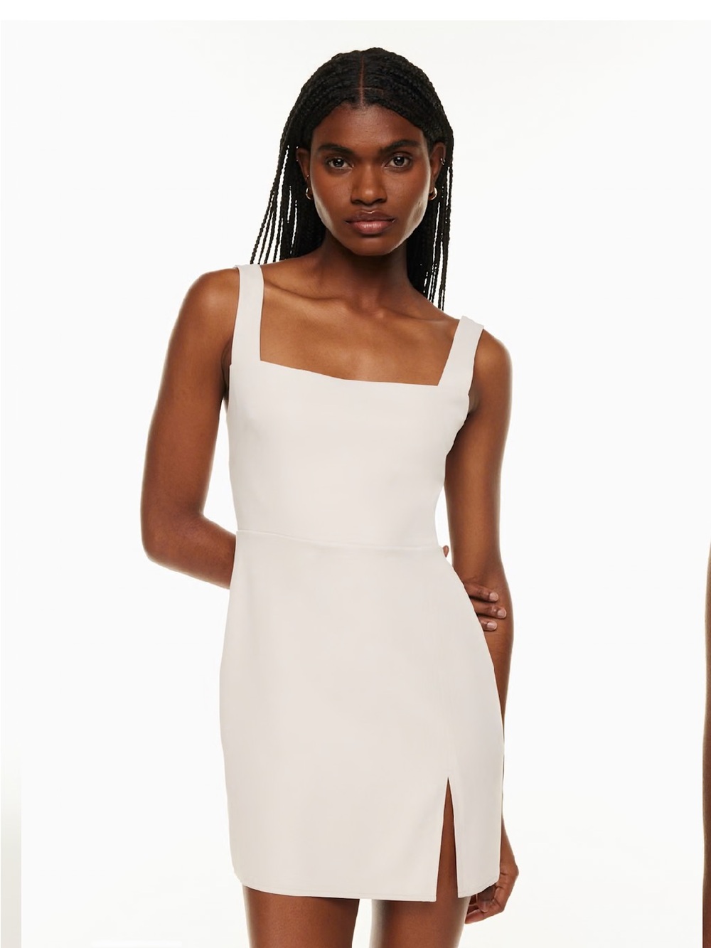 Aritzia Babaton 90s Slit Mini Square Neck Dress